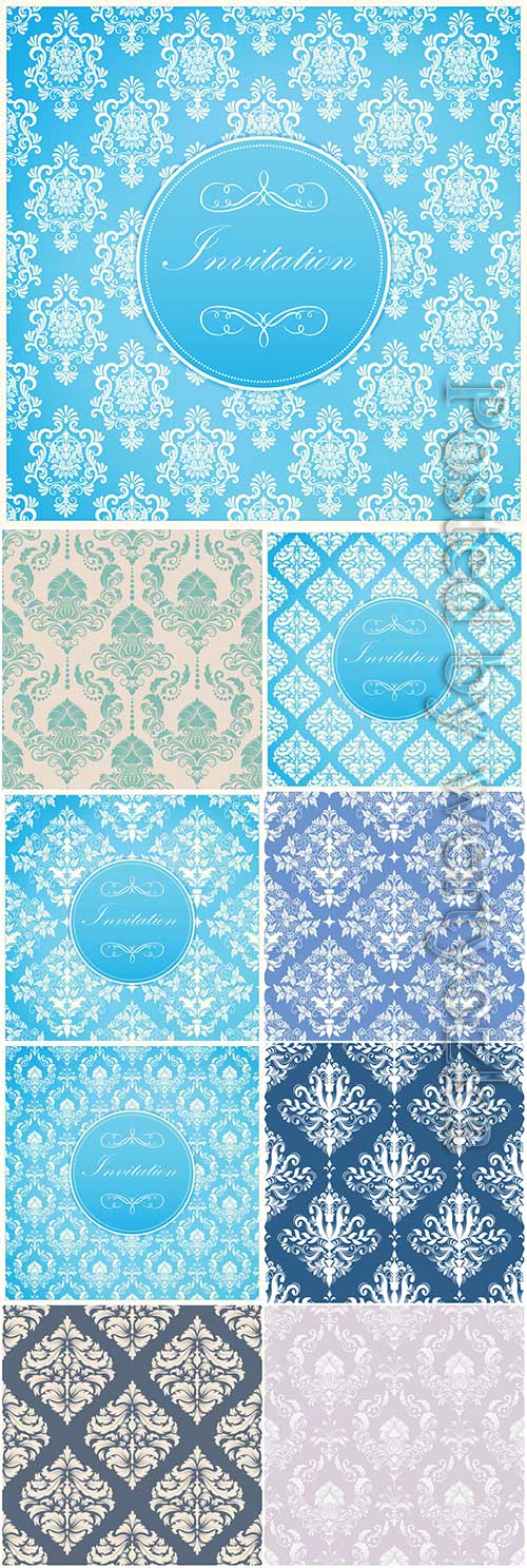 Vector damask seamless pattern vector background