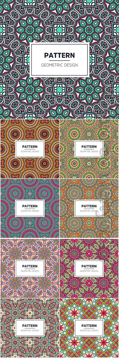 Luxury ornamental mandala seamless vector pattern # 9