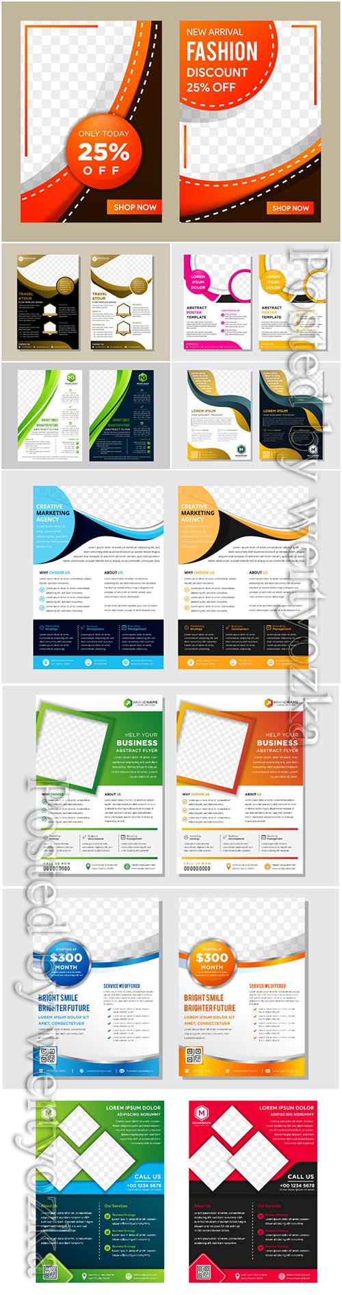 Design vector template for brochure, flyer, magazine