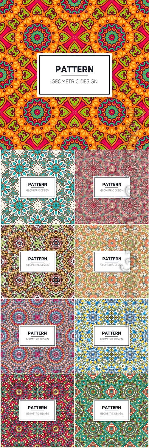 Luxury ornamental mandala seamless vector pattern # 10