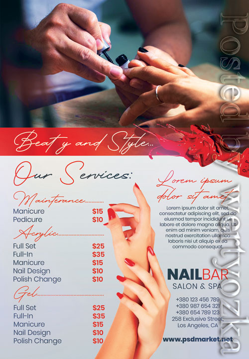 Nail salon - Premium flyer psd template