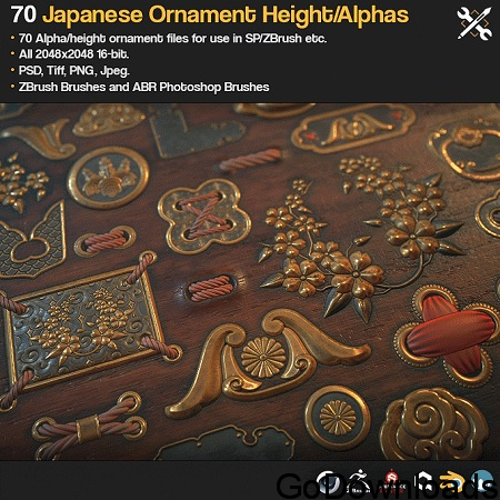 70 Japanese Ornament Alphas