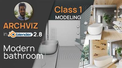 Skillshare   Archviz in Blender 2.8 Modern Bathroom Class 1 to 3
