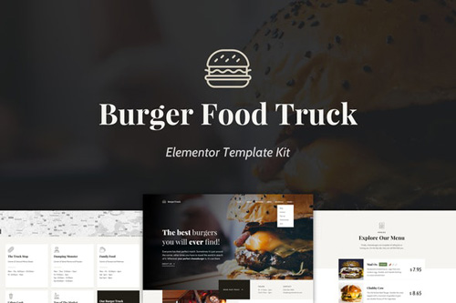 ThemeForest - Burger Food Truck v1.0 - Popup Restaurant Elementor Template Kit - 25957154