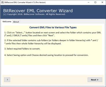 BitRecover EML Converter Wizard 8.7