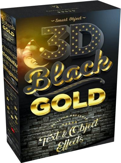 GraphicRiver - 15 3D Black and Gold Text and Logo Mockup