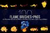 100 Photoshop Flame Brushes + PNGs